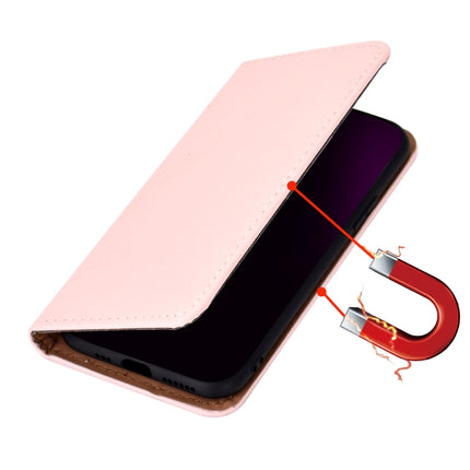 For Galaxy Note 10 Solid Color Magnetic Horizontal Flip Leather Case with Card Slot & Holder(Pink)-garmade.com