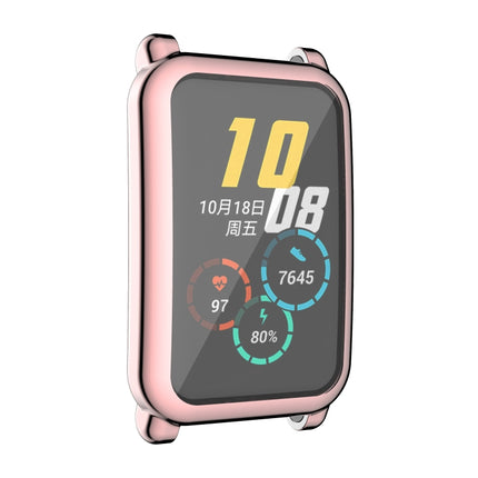 For Honor Watch ES Full Coverage TPU Electroplating Protective Case(Pink)-garmade.com