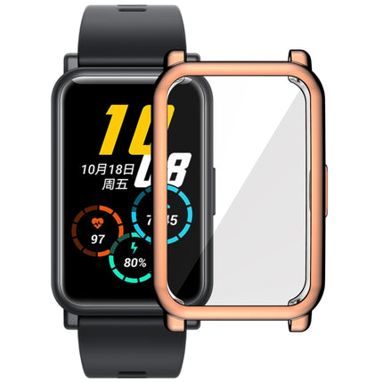 For Honor Watch ES Full Coverage TPU Electroplating Protective Case(Rose Gold)-garmade.com