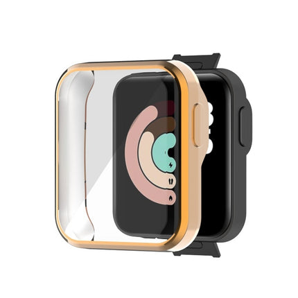 For Xiaomi Mi Watch Lite / Redmi Watch Full Coverage TPU Electroplating Protective Case(Gold)-garmade.com