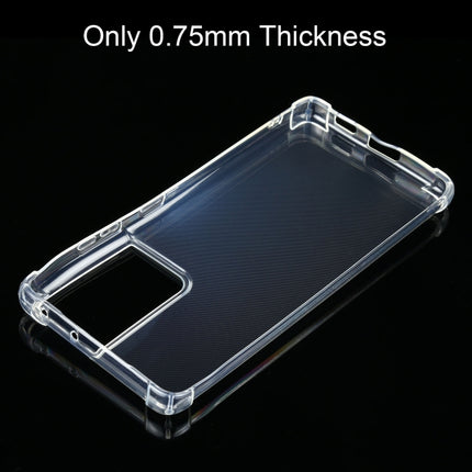 For Samsung Galaxy S21 Ultra 5G Four-Corner Shockproof Ultra-thin TPU Case(Transparent)-garmade.com