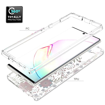 For Samsung Galaxy Note 10 2 in 1 High Transparent Painted Shockproof PC + TPU Protective Case(Small Floral)-garmade.com