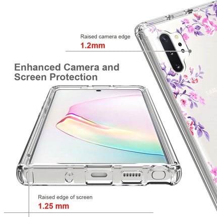 For Samsung Galaxy Note 10 2 in 1 High Transparent Painted Shockproof PC + TPU Protective Case(Rose)-garmade.com