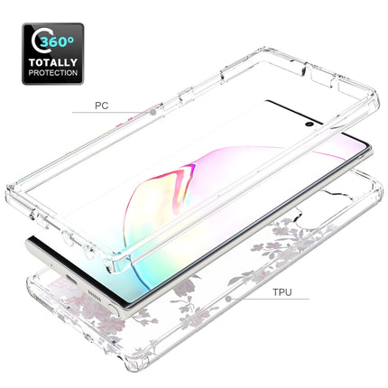 For Samsung Galaxy Note 10 2 in 1 High Transparent Painted Shockproof PC + TPU Protective Case(Rose)-garmade.com