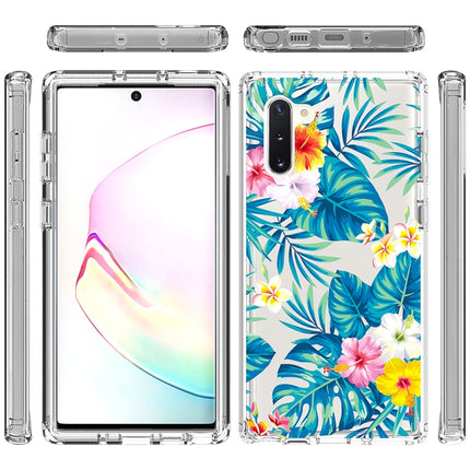 For Samsung Galaxy Note 10 2 in 1 High Transparent Painted Shockproof PC + TPU Protective Case(Banana Leaf)-garmade.com