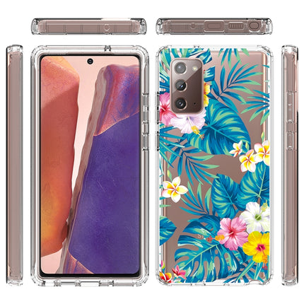 For Samsung Galaxy Note20 2 in 1 High Transparent Painted Shockproof PC + TPU Protective Case(Banana Leaf)-garmade.com