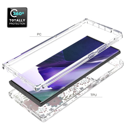 For Samsung Galaxy Note20 Ultra 2 in 1 High Transparent Painted Shockproof PC + TPU Protective Case(Small Floral)-garmade.com