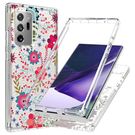 For Samsung Galaxy Note20 Ultra 2 in 1 High Transparent Painted Shockproof PC + TPU Protective Case(Small Floral)-garmade.com