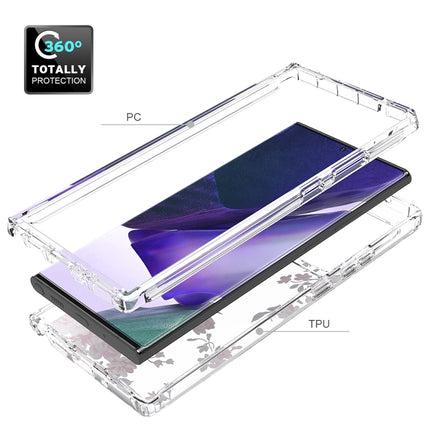For Samsung Galaxy Note20 Ultra 2 in 1 High Transparent Painted Shockproof PC + TPU Protective Case(Rose)-garmade.com