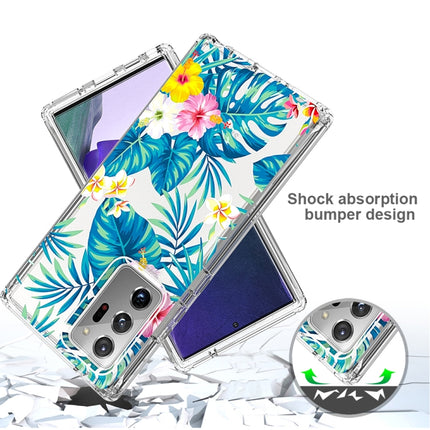 For Samsung Galaxy Note20 Ultra 2 in 1 High Transparent Painted Shockproof PC + TPU Protective Case(Banana Leaf)-garmade.com