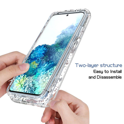 For Samsung Galaxy S20 2 in 1 High Transparent Painted Shockproof PC + TPU Protective Case(Small Floral)-garmade.com