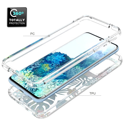 For Samsung Galaxy S20 2 in 1 High Transparent Painted Shockproof PC + TPU Protective Case(Banana Leaf)-garmade.com