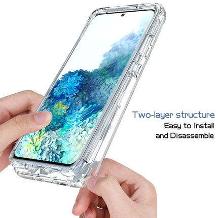 For Samsung Galaxy S20+ 2 in 1 High Transparent Painted Shockproof PC + TPU Protective Case(Blue Butterfly)-garmade.com