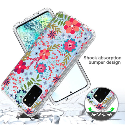 For Samsung Galaxy S20+ 2 in 1 High Transparent Painted Shockproof PC + TPU Protective Case(Small Floral)-garmade.com