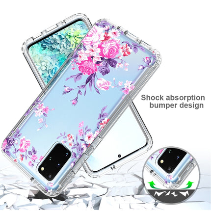 For Samsung Galaxy S20+ 2 in 1 High Transparent Painted Shockproof PC + TPU Protective Case(Rose)-garmade.com