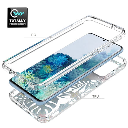 For Samsung Galaxy S20+ 2 in 1 High Transparent Painted Shockproof PC + TPU Protective Case(Banana Leaf)-garmade.com