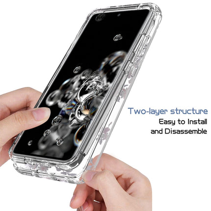For Samsung Galaxy S20 Ultra 2 in 1 High Transparent Painted Shockproof PC + TPU Protective Case(Rose)-garmade.com