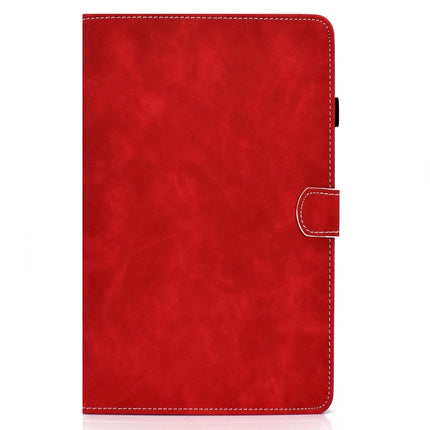 For Samsung Galaxy Tab A7 Lite T220 Cowhide Texture Horizontal Flip Leather Case with Holder & Card Slots & Pen Slot(Red)-garmade.com
