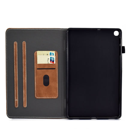 For Samsung Galaxy Tab A7 Lite T220 Cowhide Texture Horizontal Flip Leather Case with Holder & Card Slots & Pen Slot(Brown)-garmade.com