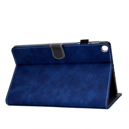 For Samsung Galaxy Tab A7 Lite T220 Cowhide Texture Horizontal Flip Leather Case with Holder & Card Slots & Pen Slot(Blue)-garmade.com