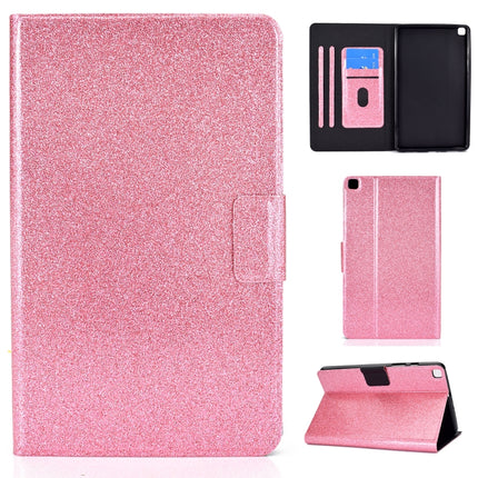 For Samsung Galaxy Tab A7 Lite T220 Glitter Horizontal Flip Leather Case with Holder & Card Slots(Pink)-garmade.com