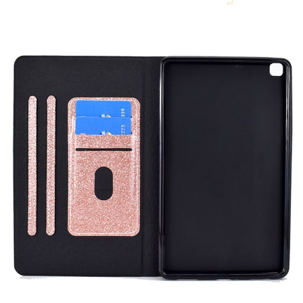 For Samsung Galaxy Tab A7 Lite T220 Glitter Horizontal Flip Leather Case with Holder & Card Slots(Rose Gold)-garmade.com