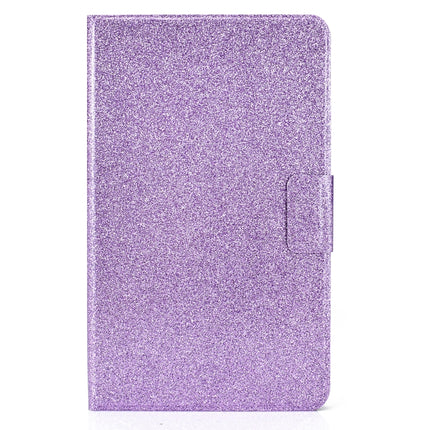 For Samsung Galaxy Tab A7 Lite T220 Glitter Horizontal Flip Leather Case with Holder & Card Slots(Purple)-garmade.com