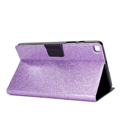 For Samsung Galaxy Tab A7 Lite T220 Glitter Horizontal Flip Leather Case with Holder & Card Slots(Purple)-garmade.com