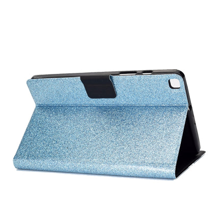 For Samsung Galaxy Tab A7 Lite T220 Glitter Horizontal Flip Leather Case with Holder & Card Slots(Blue)-garmade.com