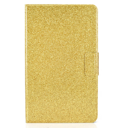 For Samsung Galaxy Tab A7 Lite T220 Glitter Horizontal Flip Leather Case with Holder & Card Slots(Gold)-garmade.com