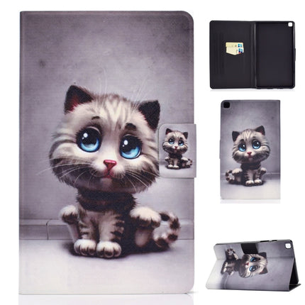 For Samsung Galaxy Tab A7 Lite 8.7 (2021) T220 / T225 Voltage Texture Colored Drawing Horizontal Flip Leather Case, with Holder & Card Slots(Pet Cat)-garmade.com