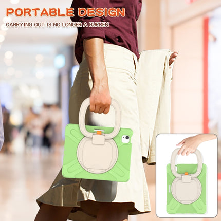 Silicone + PC Protective Case with Holder & Shoulder Strap For iPad Air 2022 / 2020 10.9(Matcha Green)-garmade.com