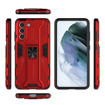 For Samsung Galaxy S21+ 5G Supersonic PC + TPU Shock-proof Case with Holder(Red)-garmade.com