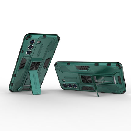 For Samsung Galaxy S21+ 5G Supersonic PC + TPU Shock-proof Case with Holder(Green)-garmade.com