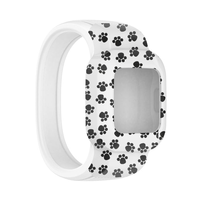 For Garmin Vivofit JR3 No Buckle Silicone Printing Replacement Watchband, Size:S(Footprint)-garmade.com