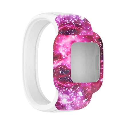 For Garmin Vivofit JR3 No Buckle Silicone Printing Replacement Watchband, Size:S(Starry Sky)-garmade.com