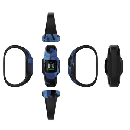 For Garmin Vivofit JR3 No Buckle Silicone Printing Replacement Watchband, Size:S(Starry Sky)-garmade.com