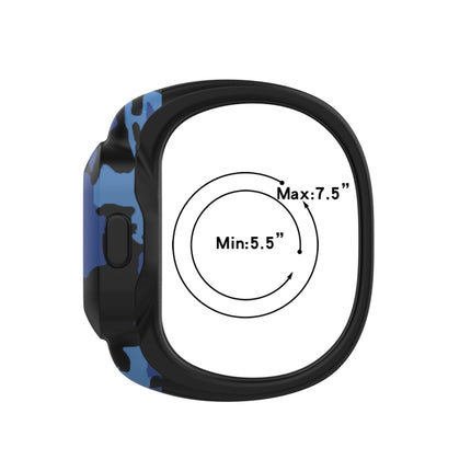For Garmin Vivofit JR3 No Buckle Silicone Printing Replacement Watchband, Size:S(Peacock)-garmade.com