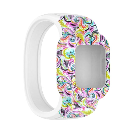 For Garmin Vivofit JR3 No Buckle Silicone Printing Replacement Watchband, Size:L(Facial Makeup)-garmade.com