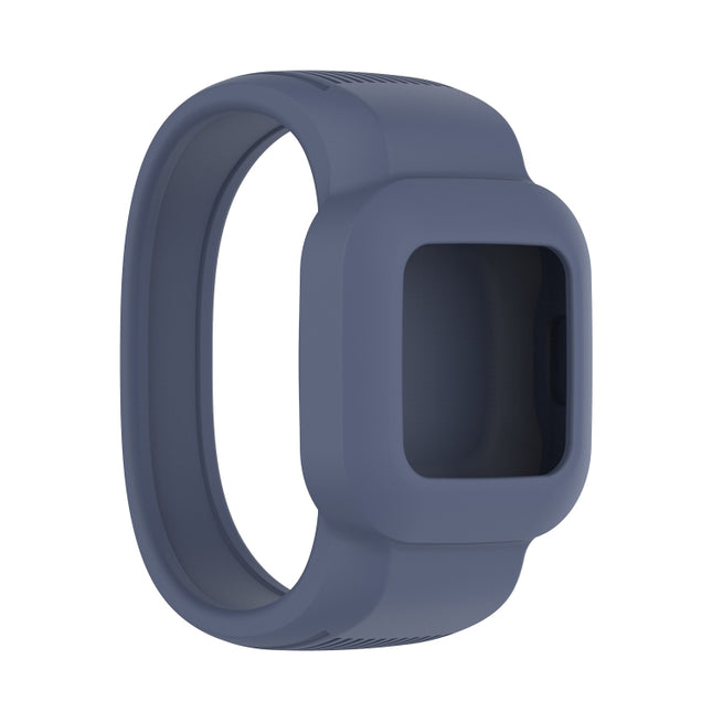 For Garmin Vivofit JR3 No Buckle Silicone Pure Color Replacement Watchband, Size:S(Blue Grey)-garmade.com