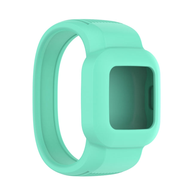 For Garmin Vivofit JR3 No Buckle Silicone Pure Color Replacement Watchband, Size:S(Teal)-garmade.com