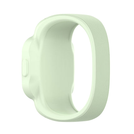 For Garmin Vivofit JR3 No Buckle Silicone Pure Color Replacement Watchband, Size:L(Green)-garmade.com