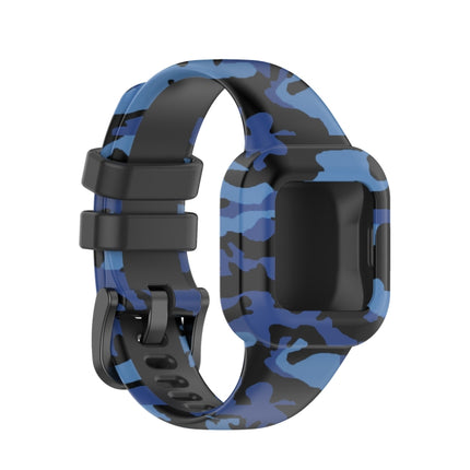 For Garmin Vivofit JR3 Silicone Printing Replacement Watchband(Camouflage Blue)-garmade.com