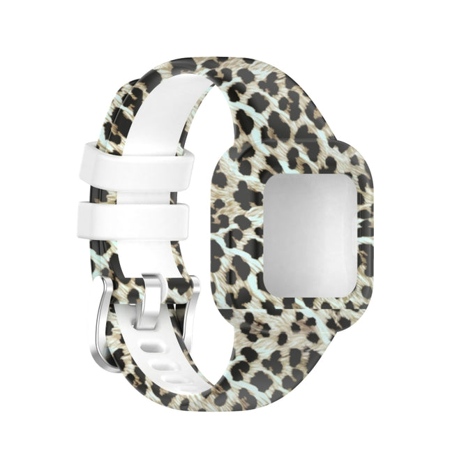 For Garmin Vivofit JR3 Silicone Printing Replacement Watchband(Leopard)-garmade.com