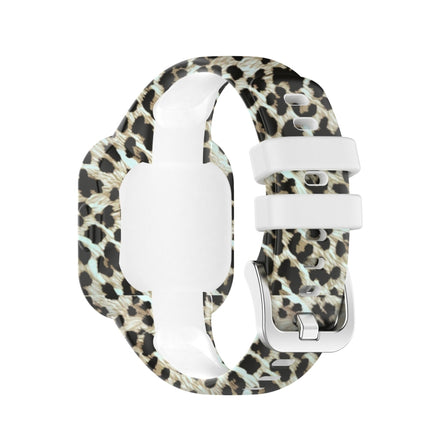 For Garmin Vivofit JR3 Silicone Printing Replacement Watchband(Leopard)-garmade.com