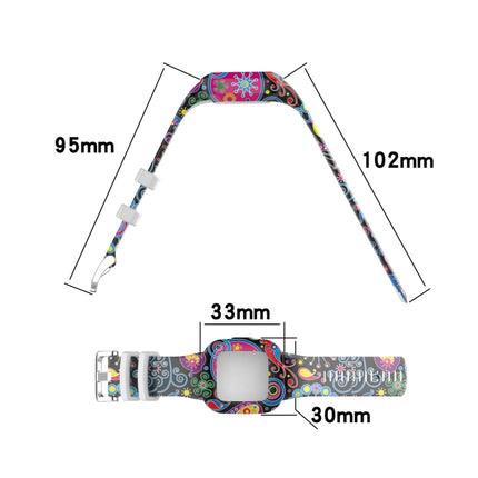 For Garmin Vivofit JR3 Silicone Printing Replacement Watchband(Mosaic)-garmade.com
