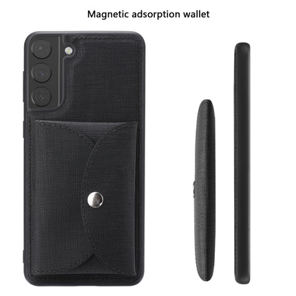 For Samsung Galaxy S21 5G ViLi T Series TPU + PU Woven Fabric Magnetic Protective Case with Wallet(Black)-garmade.com