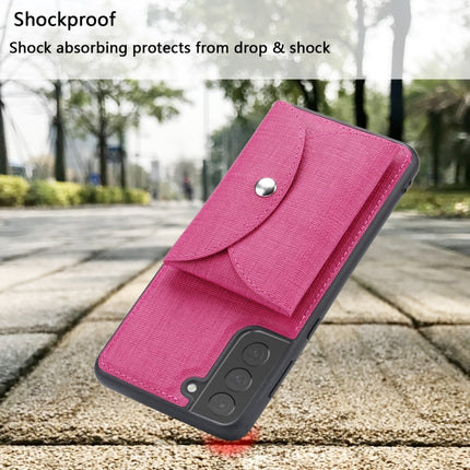 For Samsung Galaxy S21 5G ViLi T Series TPU + PU Woven Fabric Magnetic Protective Case with Wallet(Rose Red)-garmade.com