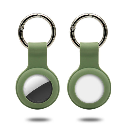Silicone Case with Keychain Ring for AirTag(Green)-garmade.com