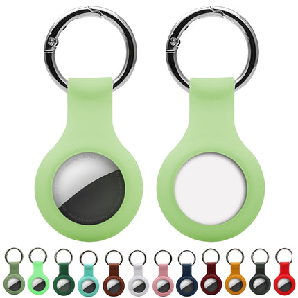 Silicone Case with Keychain Ring for AirTag(Green)-garmade.com